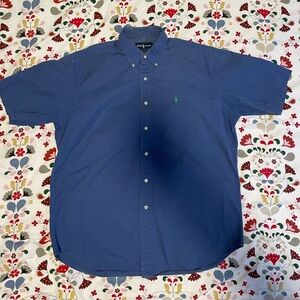 Classic Ralph Lauren Blake Button-Down Shirt in Navy, Size L